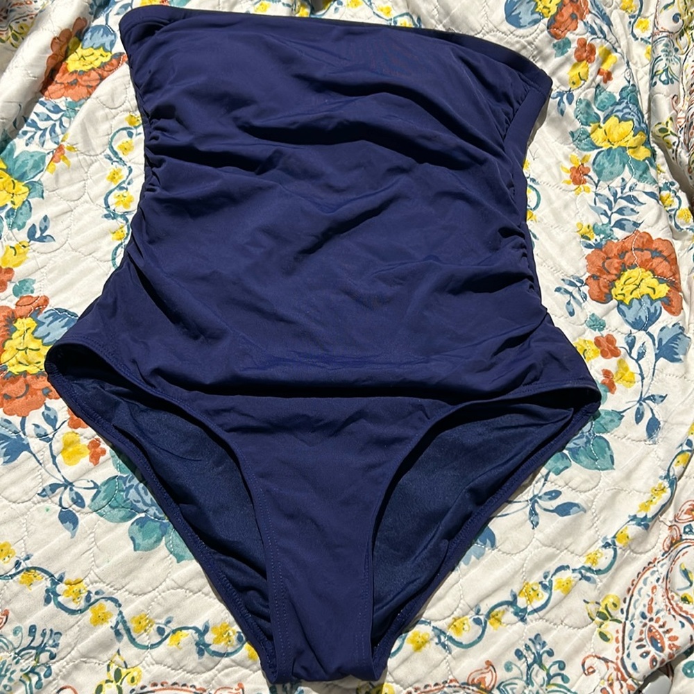 New one piece bathing suit  navy blue